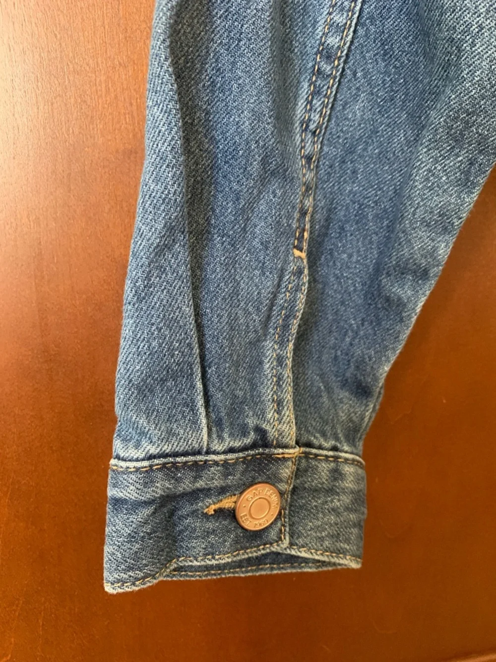 GAP Blue Denim Zip-Up Jean Jacket with Pockets Kids XXL 14-16